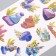 Stickers Paper "Crystals" set 2 sheets 20x15 cm
