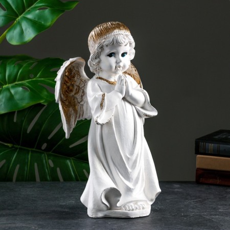 Figure "Angel in prayer", white gold, 17.5x15.5x35cm-3