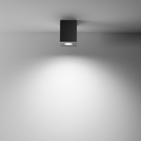 Technical C017CL-01B, 1xGU10, 50W, 9x9x1.5 cm lamp, black color, black color-3
