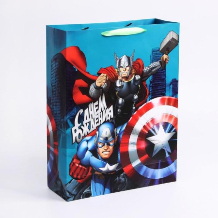 Gift package "Happy Birthday!" 31x40x11 cm, packaging, Avengers-1