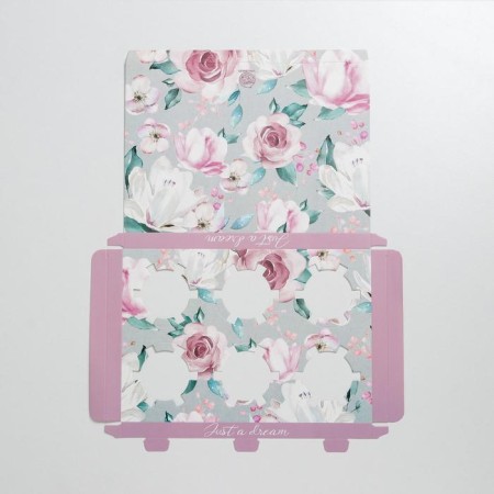Capcake box, confectionery packaging, 6 cells, Just a Dream, 16 x 23 x 11.5 cm-3