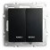 2-clavy switch with an indicator (mechanism), Stekker series Erna, PSW10-9102-03, black