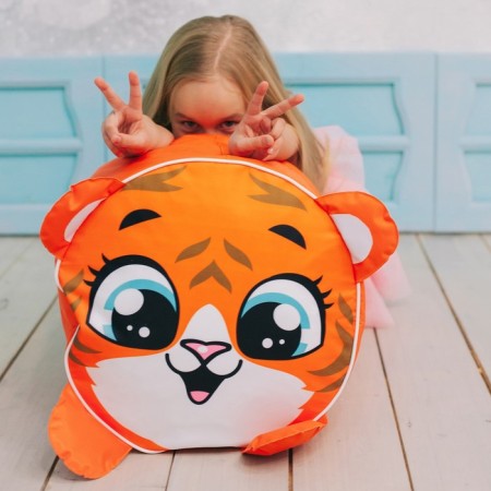 Tiger toy “Tiger”, soft, 40 × 40 cm, orange color-3