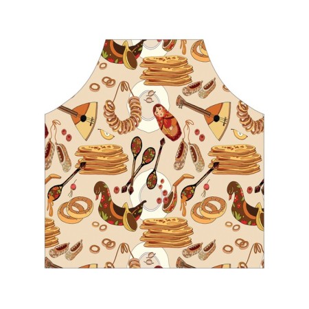 Apron kitchen with a photo print “Soon Shrovetide”, adjustable, size OS-2