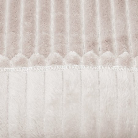Plaid Vertical 150x200cm, milk, Velsoft 280g/m, PE100%-1