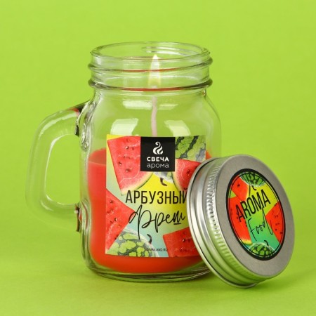 Aromatic candle "Watermelon Fresh", 8.5 x 7.2 cm.-1