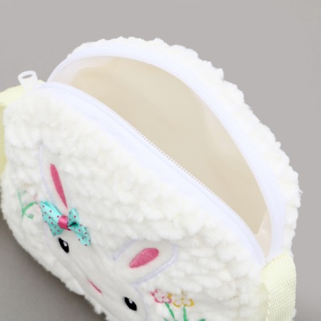 Children's bag "Bunny with a bow", 20 cm, white color-4