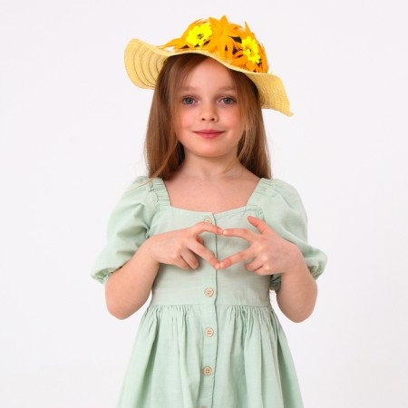 Carnival hat "Autumn bouquet", yellow, p. 52–54 cm-2