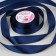 Satin tape, 25 mm × 23 ± 1 m, color dark blue No. 38