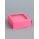 PVC jewelry box window 8 x 8 x 3 cm, pink
