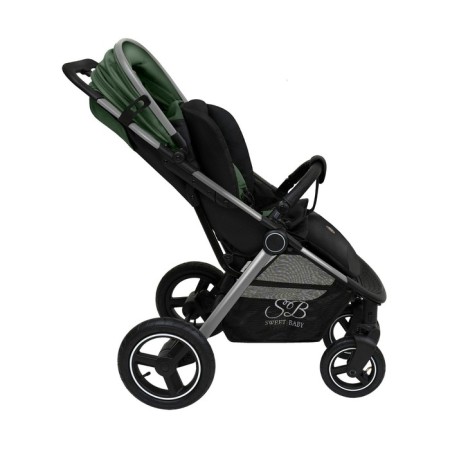 Walking stroller Sweet Baby Compatto, Silver Green color-13
