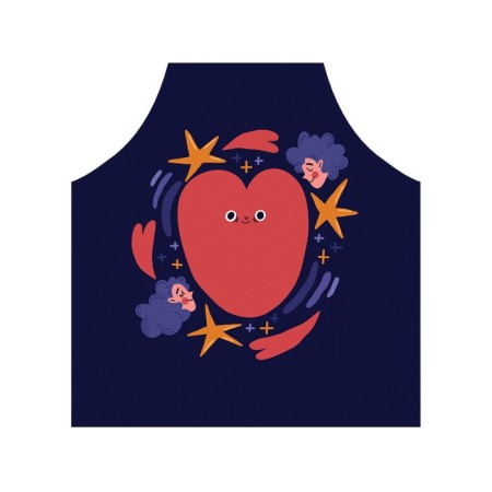 Apron kitchen with a photo print "Dizzying love", adjustable, size OS-2