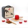 A set for the tea ceremony 9 items, 4 people, a cup of 40 ml, a kettle 250 ml, red