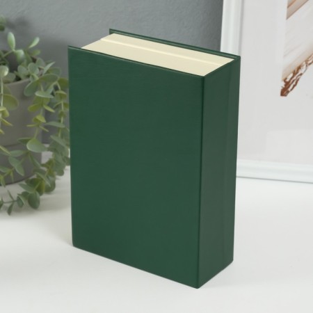 Casket to the leatherette for jewelry "Magic Book" dark green 15.5x21.5x7 cm-4