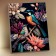 Picture on numbers with a whip 40x50, black canvas "Paradise Birds" (28 colors) BHR0588