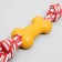 Double cable toy with a bone, up to 30 cm, up to 85 g, mix of flowers