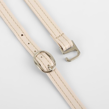 Shoe strap, artificial leather, 30 cm, 8 mm, 2 pcs, beige color-2