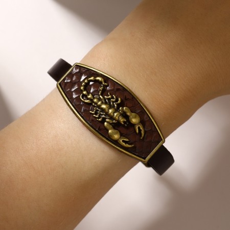 Unisex "Atlant" Scorpio, brown with black gold, 22 cm-3