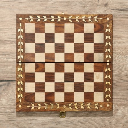 Folding chess, board 25x25 cm, tree shisham-9