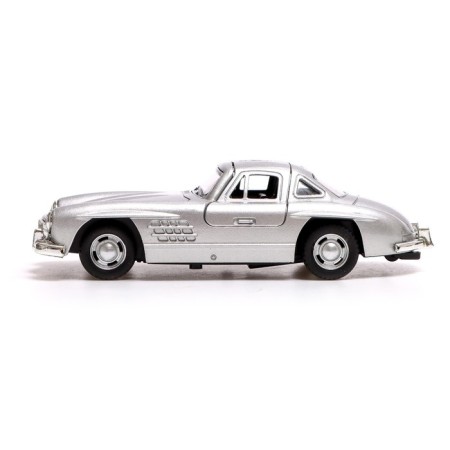 Metal machine "luxury", inertial, doors open, 1:32, silver color-1