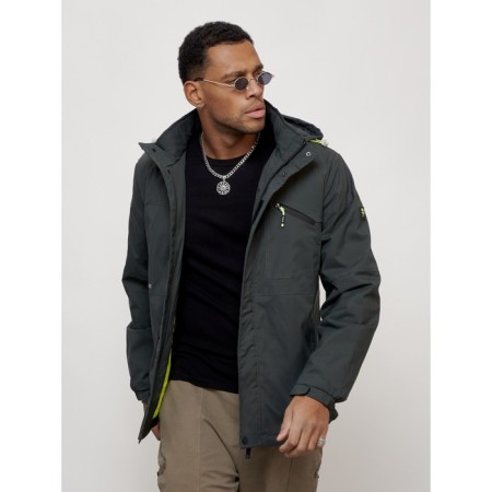 Sports male jacket, size 50, dark gray color-3