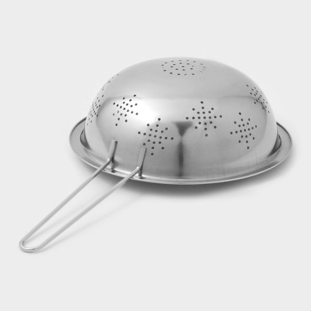 A colander made of stainless steel of a share, 2.2 l, d = 22 cm, thickness 0.3 mm, a long handle-2
