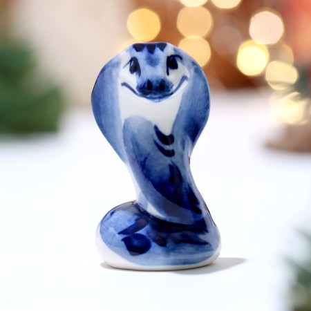 Souvenir "Cobra", Malaya No. 1, Gzhel, 5.5x3 cm-1