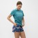 Homemade female set (T -shirt, shorts), turquoise color, size 52