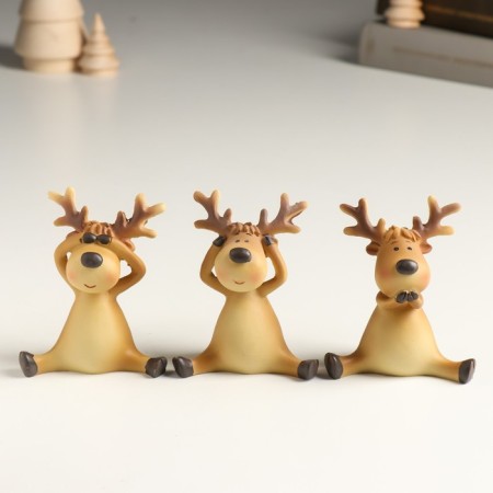 Souvenir Polystone "Losik - I do not see, I do not hear, I will not say" mix 7x3.5x7.5 cm