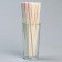 Cocktail tubes with corrugation, in a set of 25 pieces, color pearl