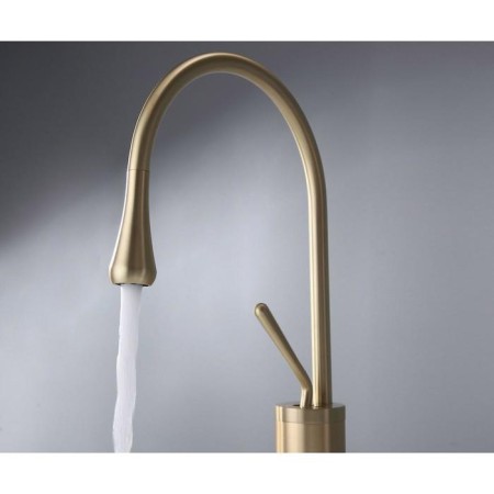 Bronze de Luxe 9015BR shell mixer, single -leaf, pour 200 mm, brass, bronze-4
