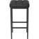 Har loth metal stool/eco -leather, black/black 35x35x65 cm