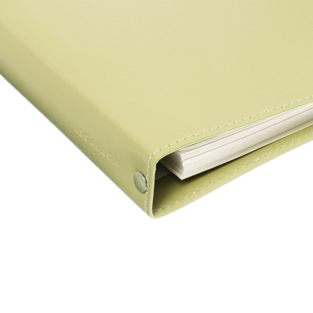 Note book A5+ 120l Escalada, soft region, leather claim, kr bl 70 g/m2, green-2