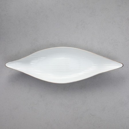 Board Salatnik, 600 ml, gold stroke, porcelain, Iran-2
