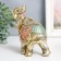 Souvenir Polystone "Golden Elephant in Colorful rich Popone" MIX 6x11x13 cm