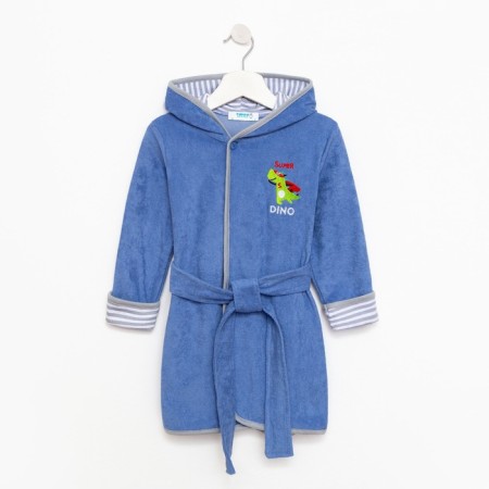 Dark blue/dinosaurus robe, height 110, Makra, 100% cotton-4