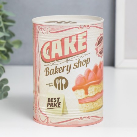 Копилка металл банка "Тортики" МИКС 12,5х8,5х8,5 см-2