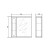 Cabinet-mirror Kyoto 70 (wenge) left 15 cm x 70 cm x 70 cm