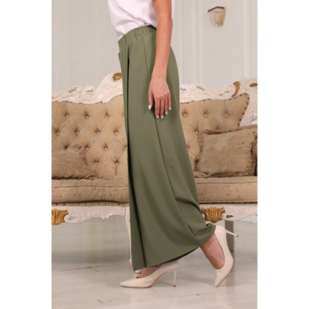 Women's pants, size 44, khaki color-1