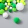 Decor for creativity "Pomponchiki. Green Cape" d = 1-3 cm set 135 pcs