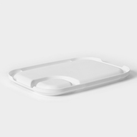 A barbecue dish with a saucer 30.3 × 21 × 2.5 cm, white color-4
