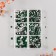 Decor for creativity Glass "Rhinestones. Dark green" d = 2-4.8 mm nr 1188 pcs 6x8x1.5 cm