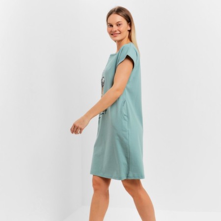 Homemade Women Wake Up dress, mint color, size 56-8