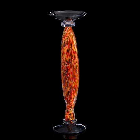 Helix candlestick, orange, 46 cm