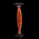 Helix candlestick, orange, 46 cm