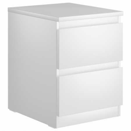 Tumba "Malta", 480 × 403 × 540 mm, with two drawers, white color-1