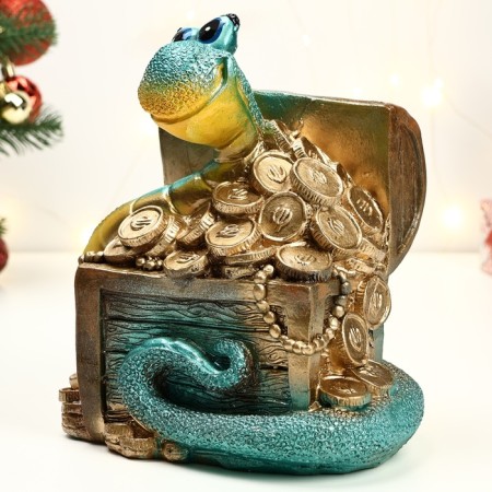 Piggy bank "Snake with chest" 25x26x23cm-1