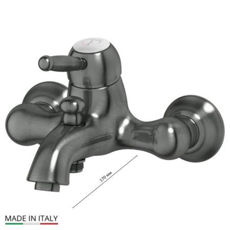 Ponsi bath mixer, antique silver