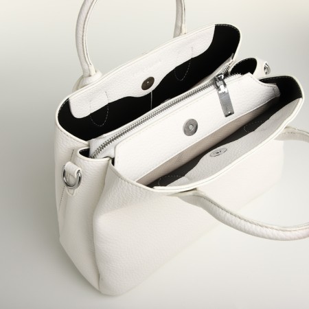 Women's bag on magnet Textura, average size, white color-6