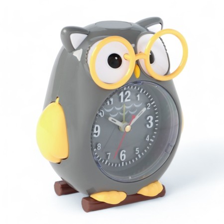 Clock - HEARD WITHER "Owl", discrete move, dial D -7.5 cm, 13 x 11 cm, 2aa-1